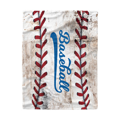 Couverture polaire brillante avec motif de baseball fier