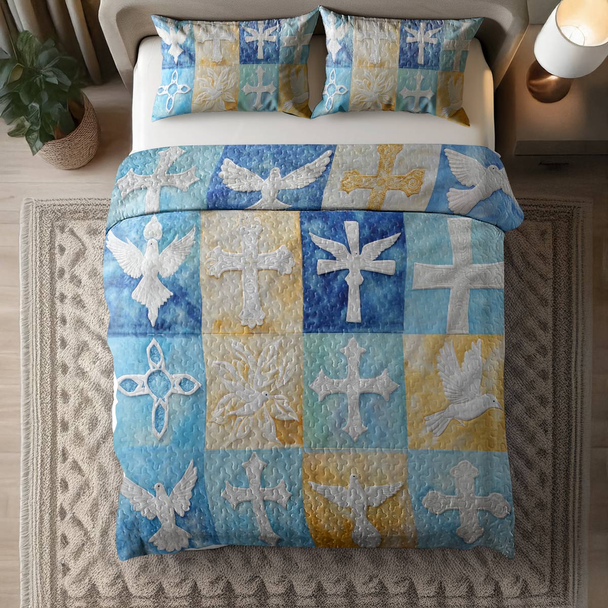 Shineful All Season Quilt 3-Piece Set - Heavenly Peace