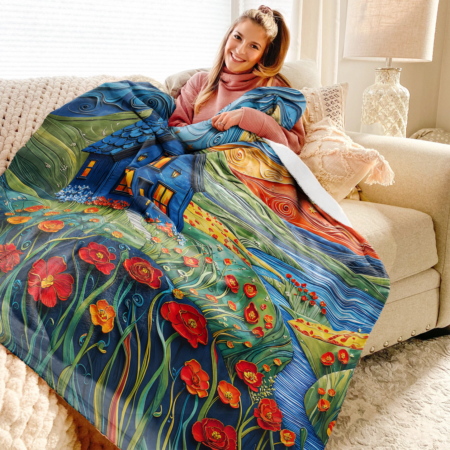 Shineful Fleece Blanket Dreamy Retreat