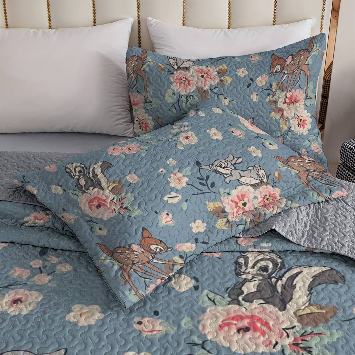 Shineful All Season Quilt 3-Piece Set Bambi Blue