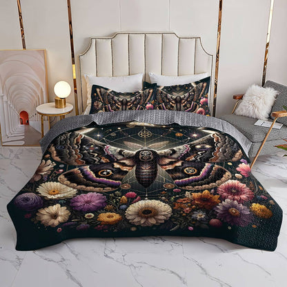 Shineful All Season Quilt 3-teiliges Set Celestial Moth