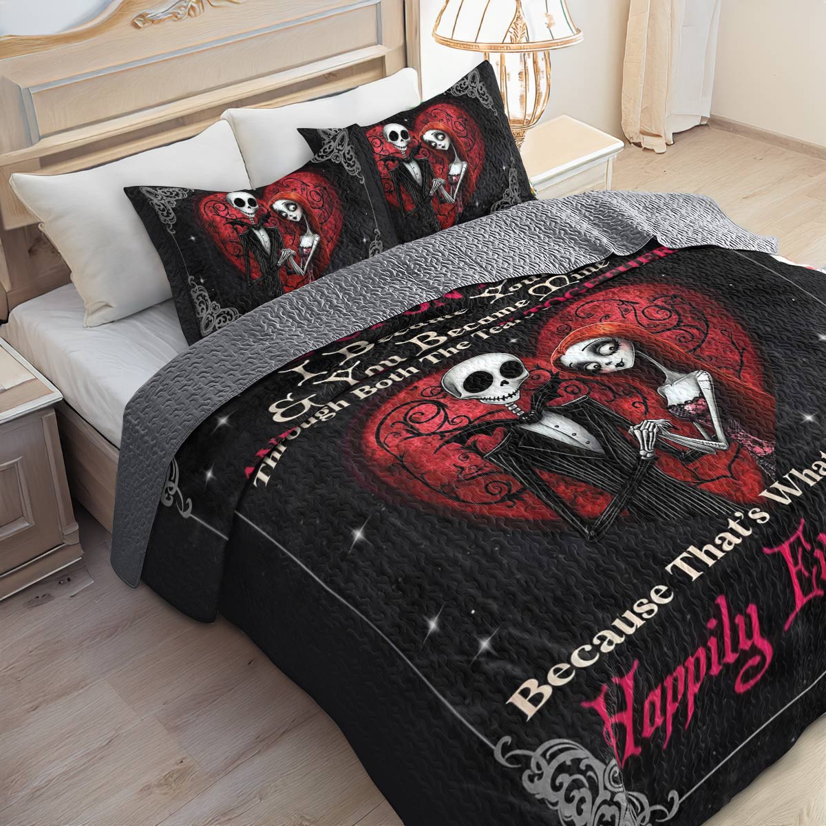 Shineful All Season Quilt 3-Piece Set Spooky Sweethearts