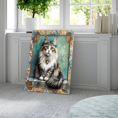 Shineful 2D Metal Sign Majestic Paws Cat