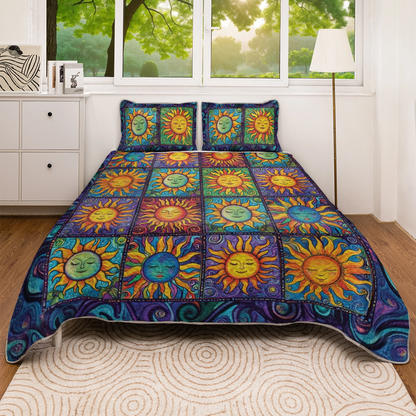 Shineful All Season Quilt 3-Piece Set - Hippie Sun Vibes