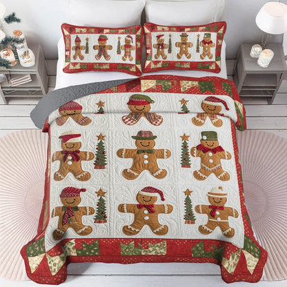 Shineful All Season Quilt 3-Piece Set Gingerbread Delight