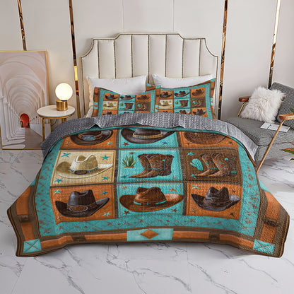 Shineful All Season Quilt 3-Piece Set Western Cowboy Vibe