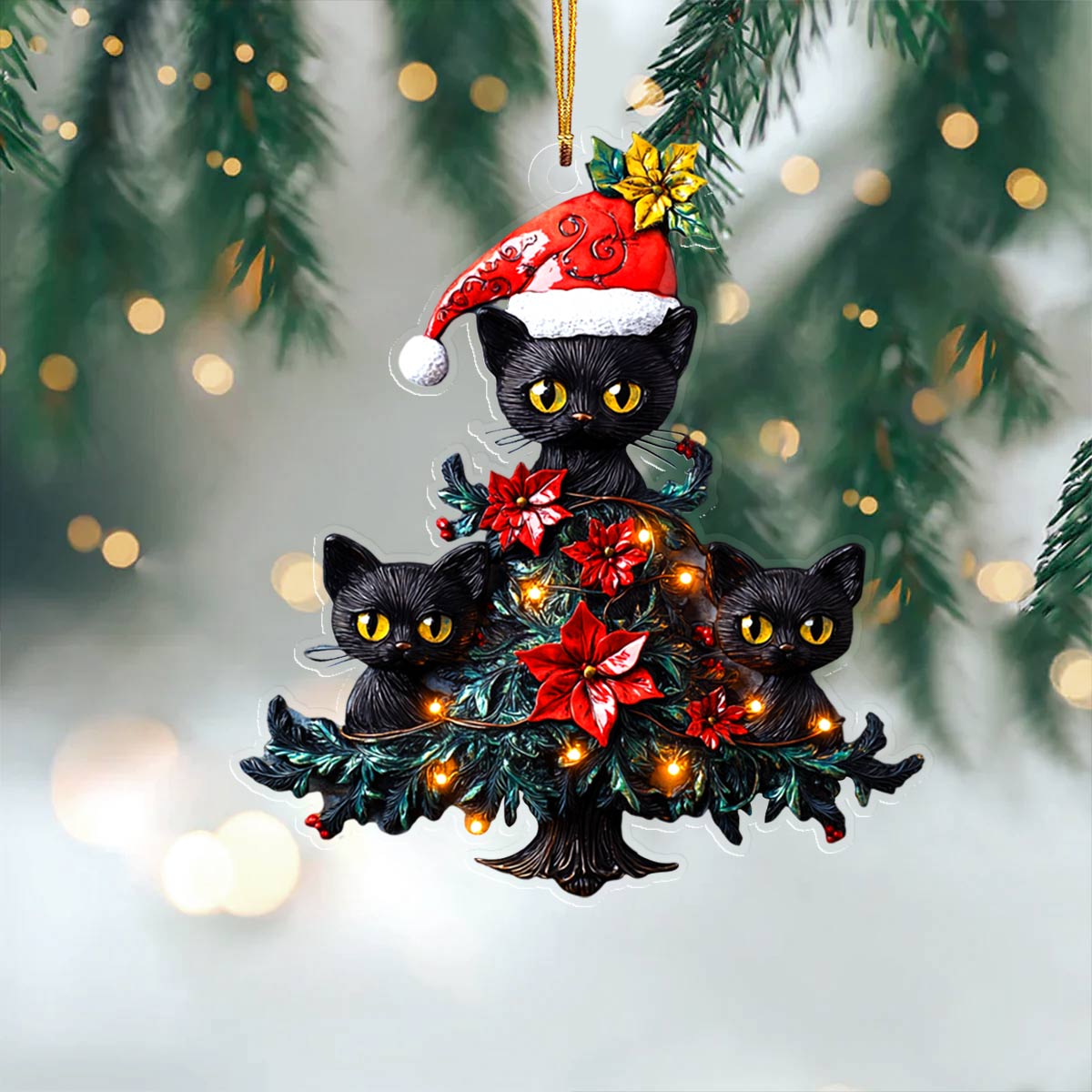 Shineful 2D Acrylic Ornament  Amazing Black Cats