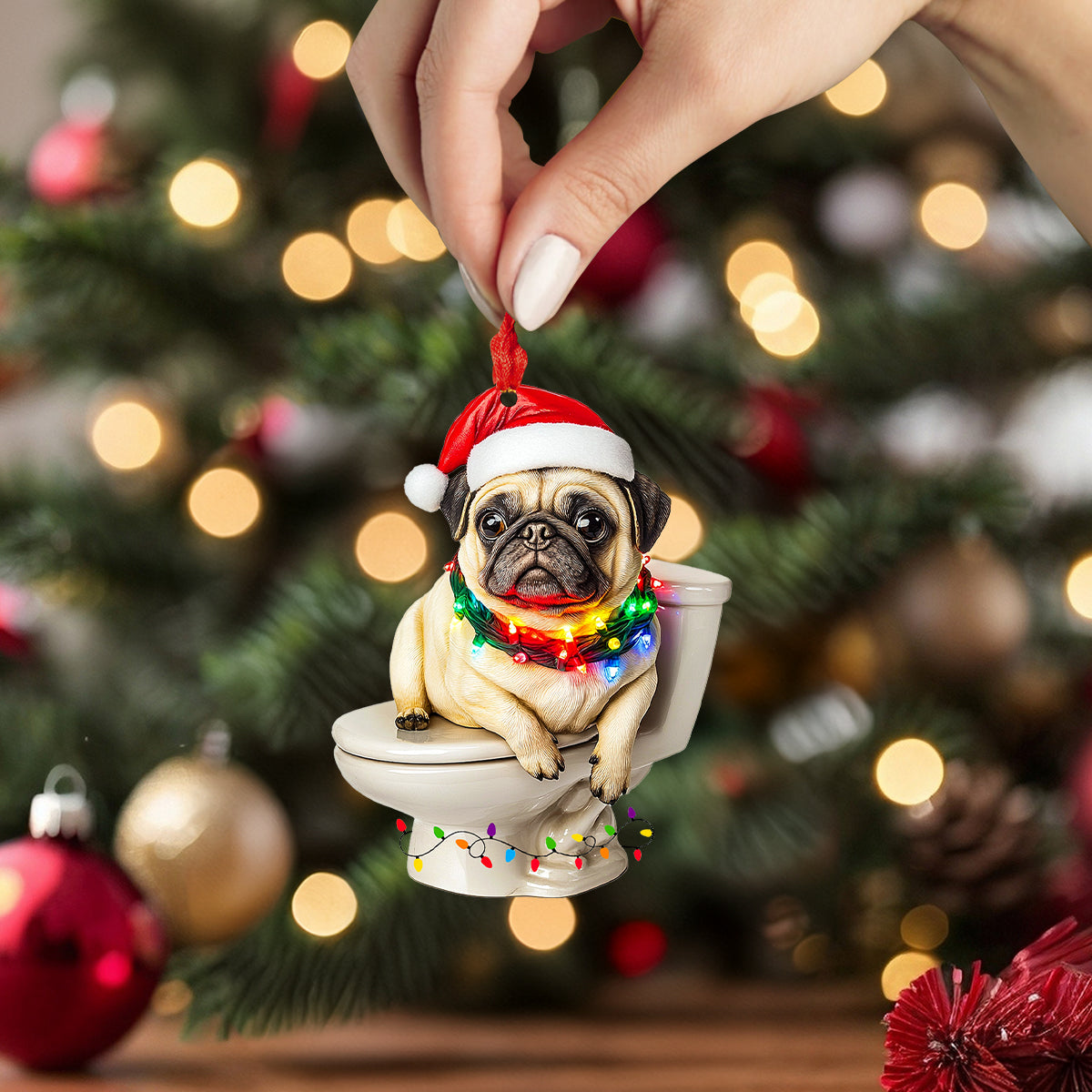 Shineful 2D Acrylic Ornament - Santa Paws' Throne