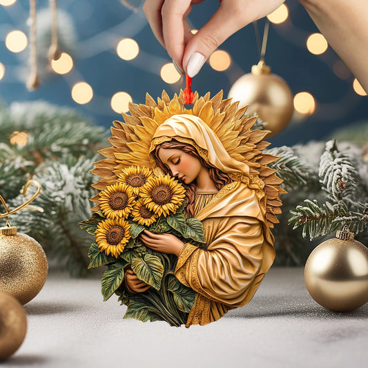 Shineful 2D Acrylic Ornament Madonna With Sunflowers