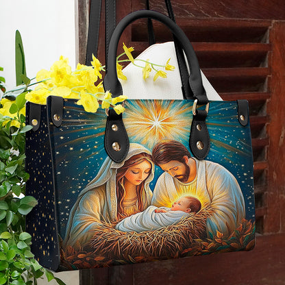 Glänzende Ledertasche Die Geburt Jesu