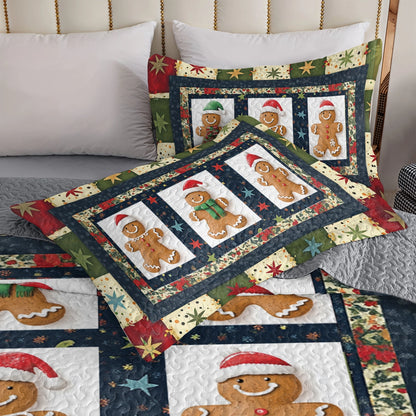 Shineful All Season Quilt 3-Piece Set Gingerbread Frost