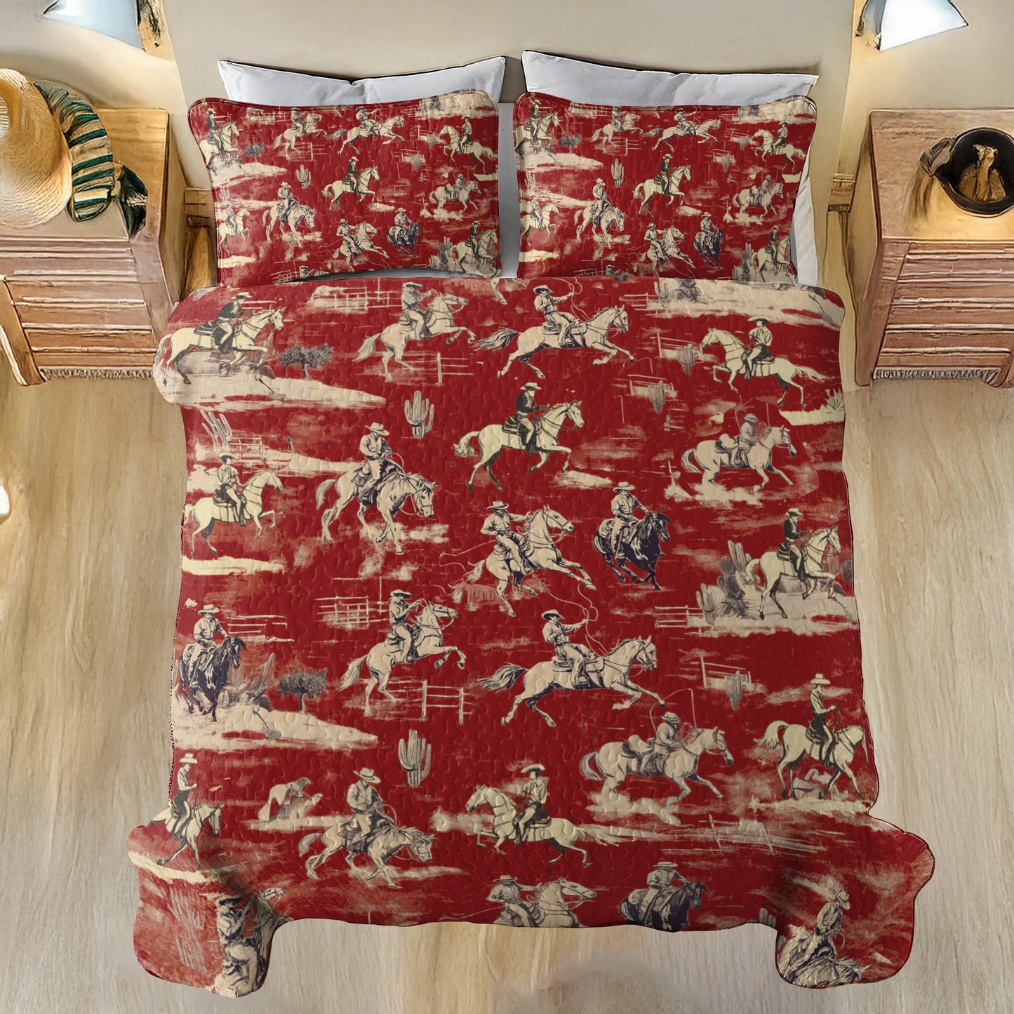 Shineful All Season Quilt 3-Piece Set - Wild West Cowboy