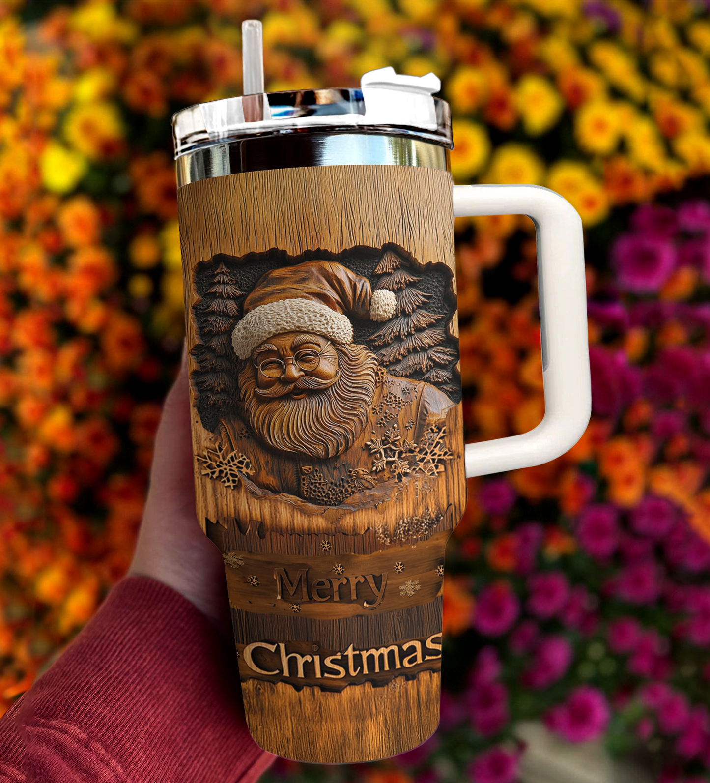 Shineful Tumbler Old World Santa