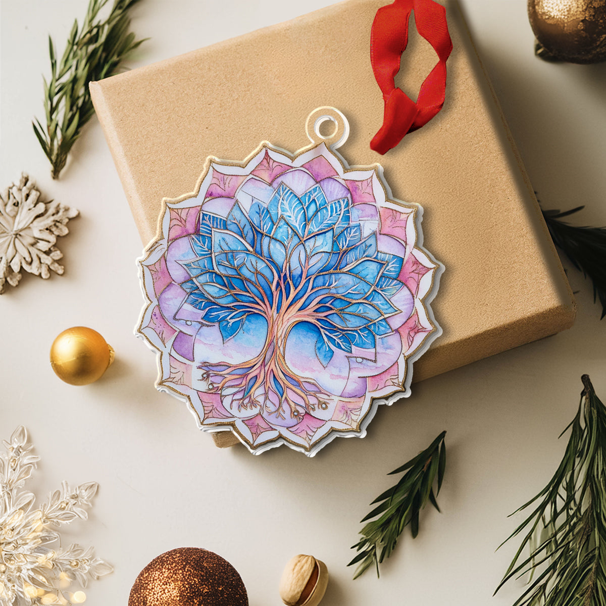 Shineful 2D Acrylic Ornament - Serenity Tree of Life Mandala