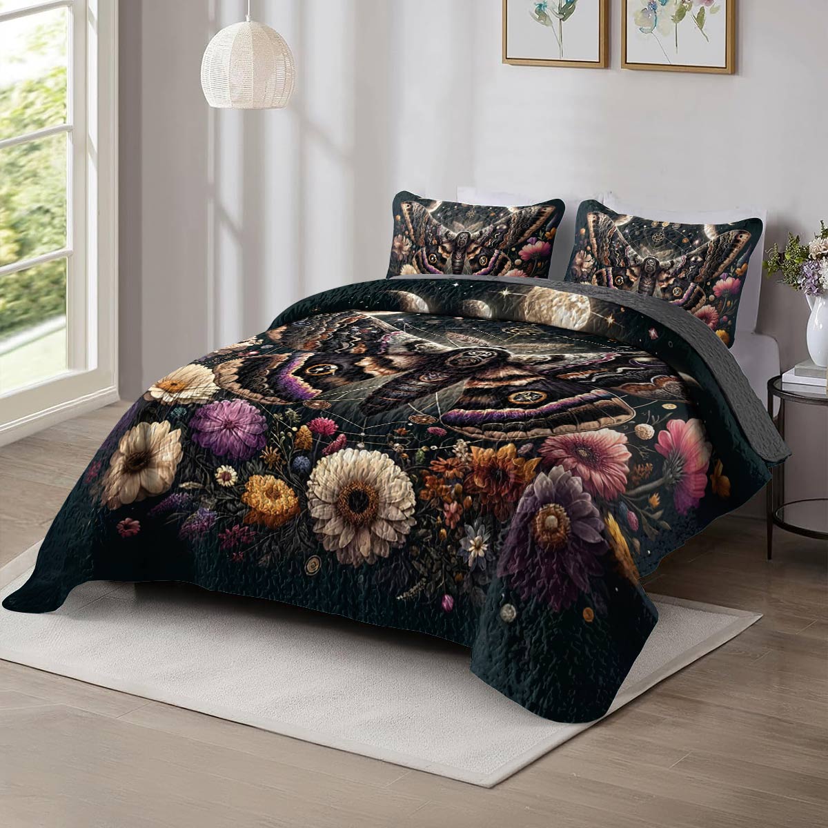 Shineful All Season Quilt 3-teiliges Set Celestial Moth