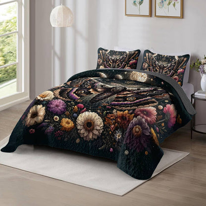 Shineful All Season Quilt 3-Piece Set Celestial Moth