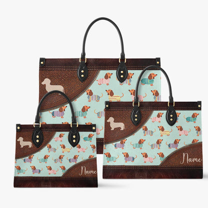 Shineful Leather Bag Dog Personalized Leather Bag Shineful Dachshund Mom