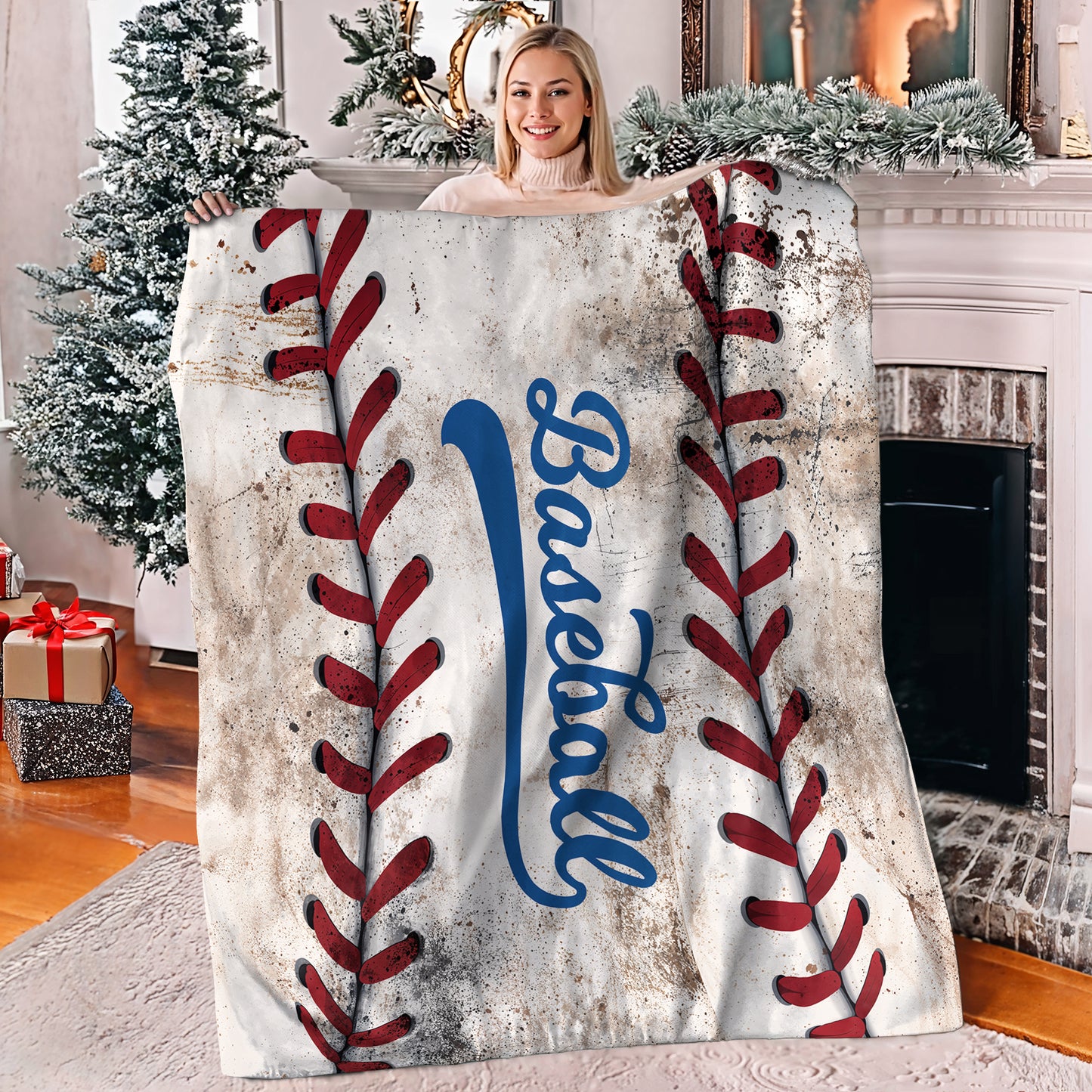 Shineful Fleece Blanket Proud Baseball