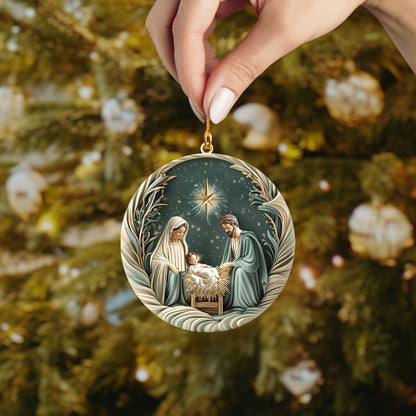 Shineful 2D Acrylic Ornament - Divine Silent Night Nativity