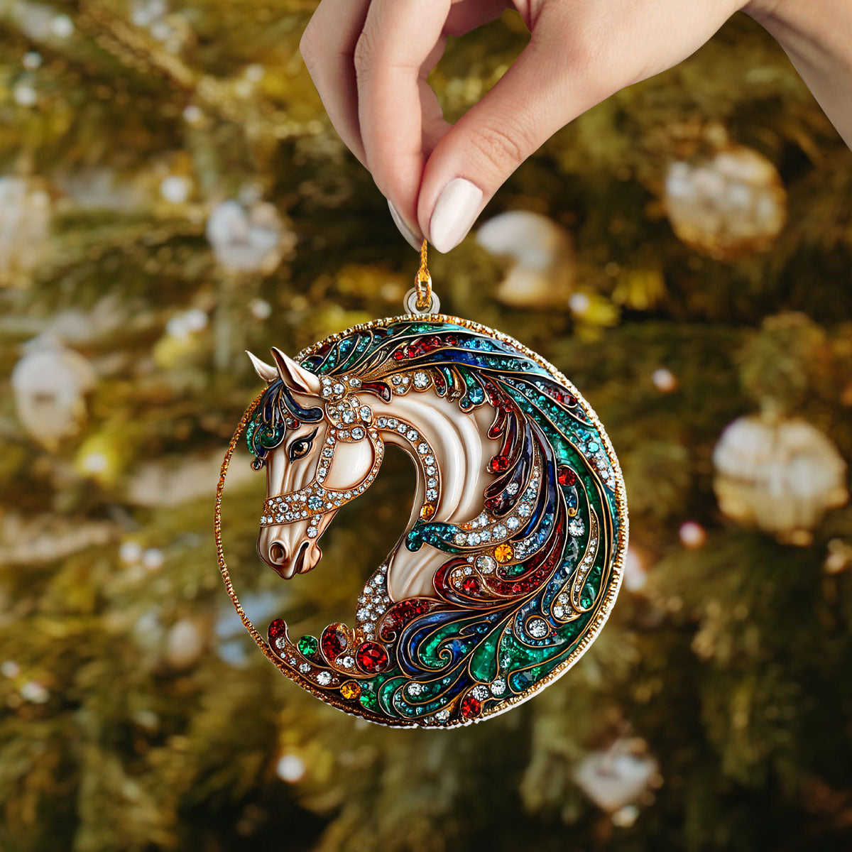 Shineful 2D Acrylic Ornament Sparkling Stallion Charm