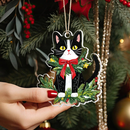 Shineful Acrylic Ornament Festive Feline