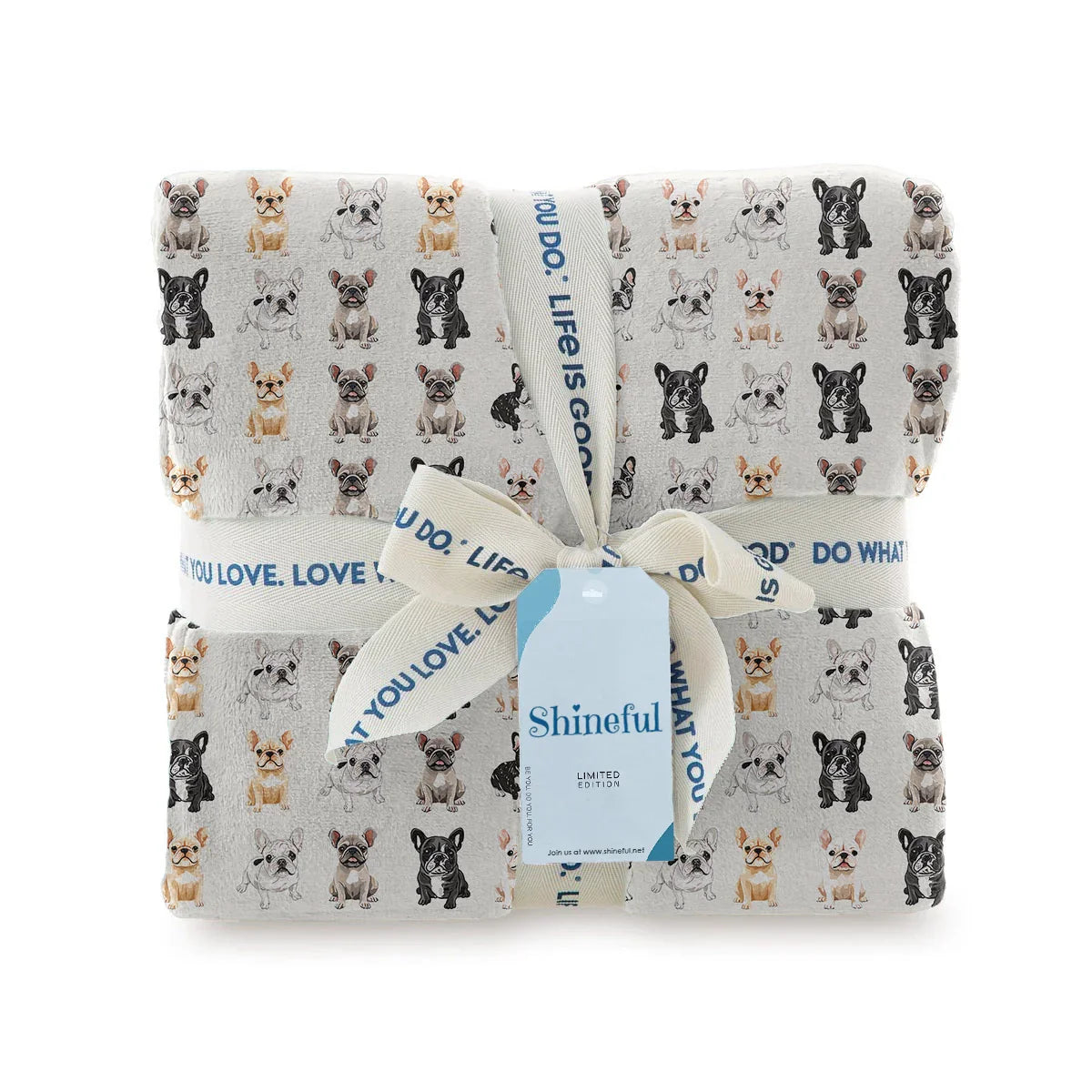 Shineful Fleece Blanket Cuddle Time Frenchie