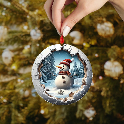 Shineful Acrylic Ornament Custom Photo Christmas Snowy Winter Joy