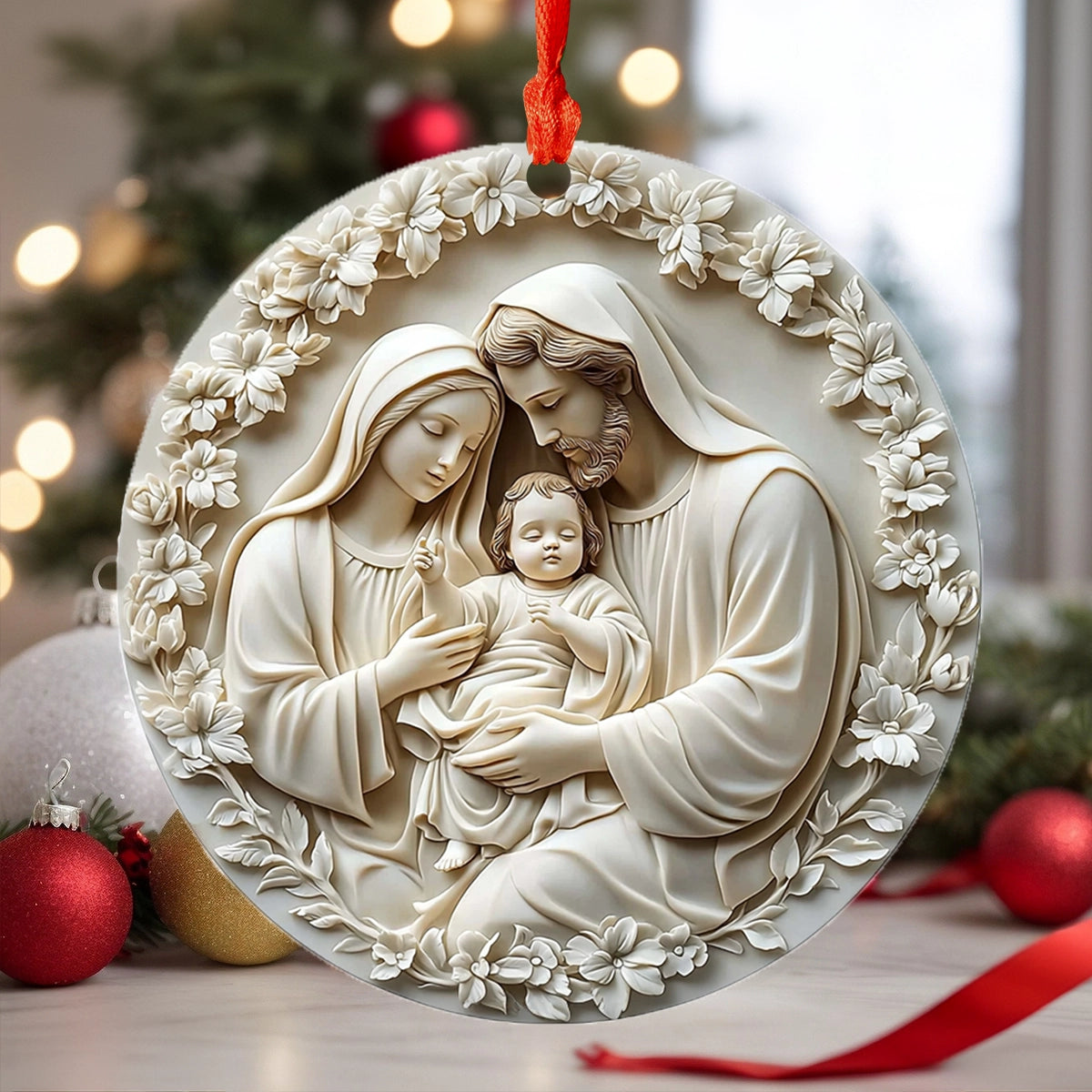 Shineful Acrylic Ornament Custom Photo Christmas Holy Family Blessed