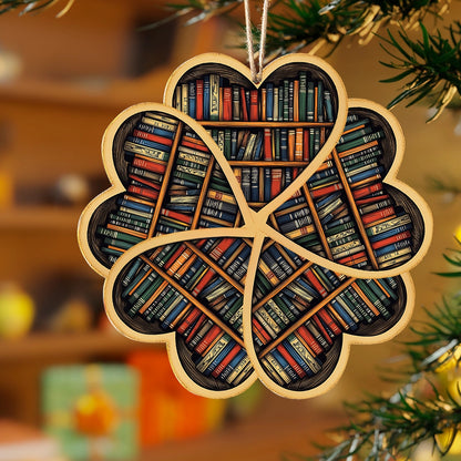 Shineful 2D Acrylic Ornament Shamrock of Book Stories