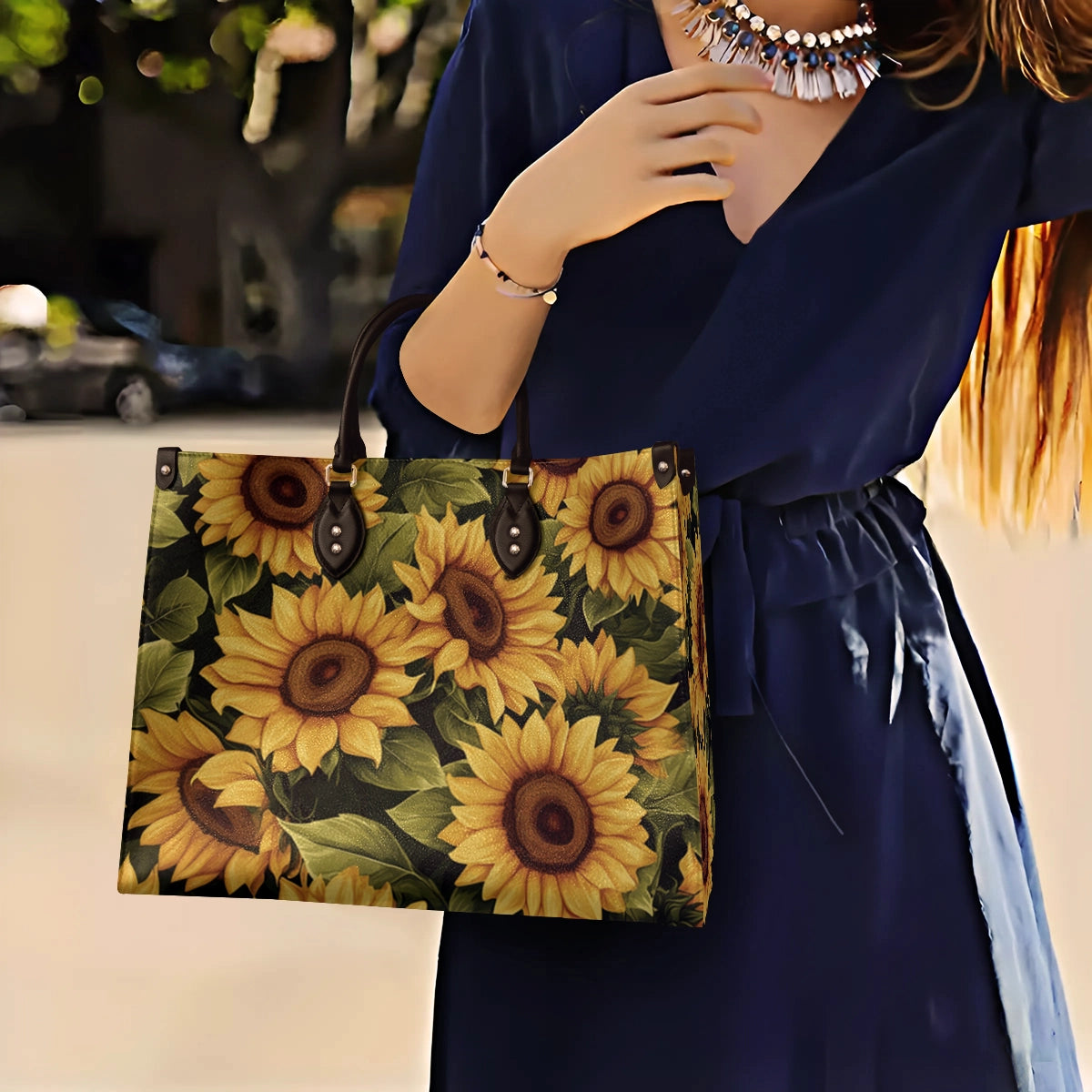 Shineful Leather Bag Sunflower Slumber