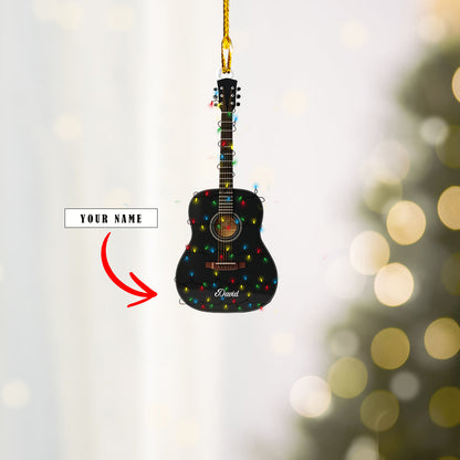 Glänzendes 2D-Acryl-Ornament, personalisierte Dreadnought-Akustikgitarren-Kollektion