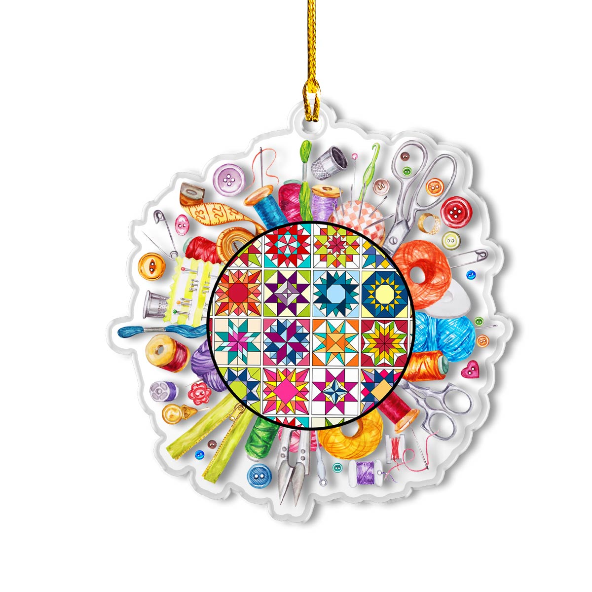 Shineful Acrylic Ornament Quilting Circle