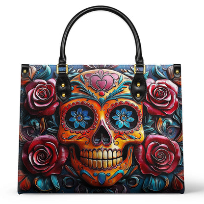 Shineful Leather Bag Vivid Skull and Roses