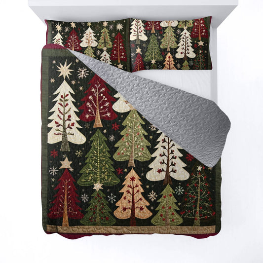 Shineful All Season Quilt 3-Piece Set Winter Woods