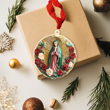 Shineful 2D Acrylic Ornament Holy Guadalupe Castilian Rose