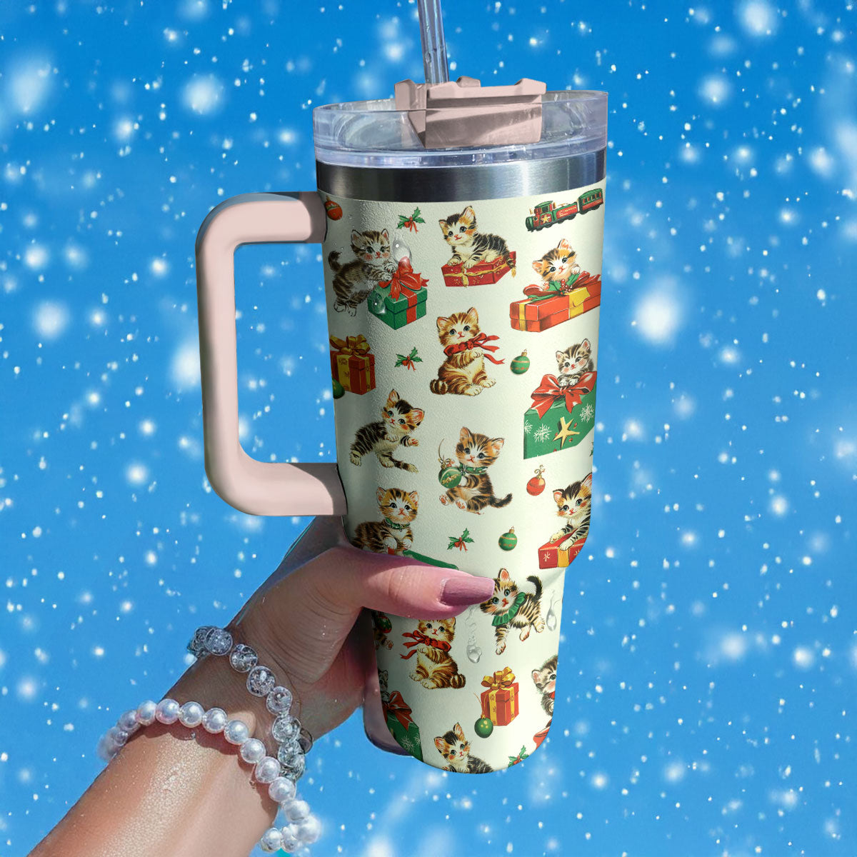 Shineful Tumbler Xmas Kitty