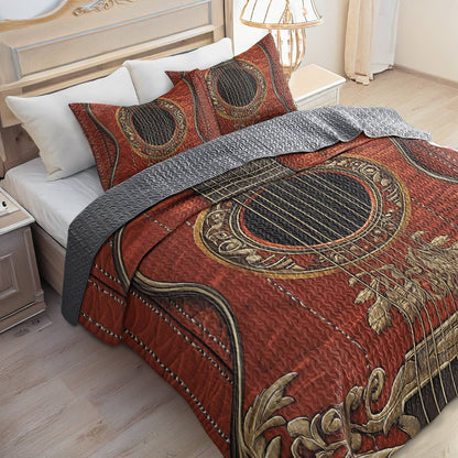 Shineful All Season Quilt 3-Piece Set - Rustic Elegance Acoustic