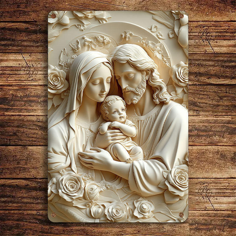 Shineful 2D Metal Sign Holy Familly