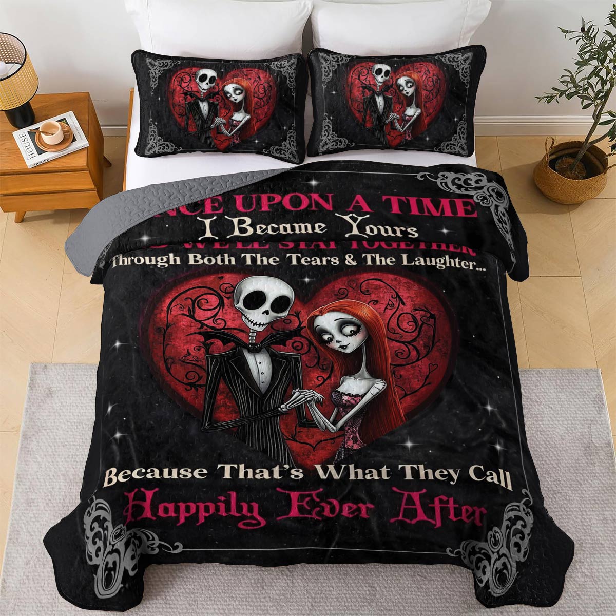 Shineful All Season Quilt 3-Piece Set Spooky Sweethearts