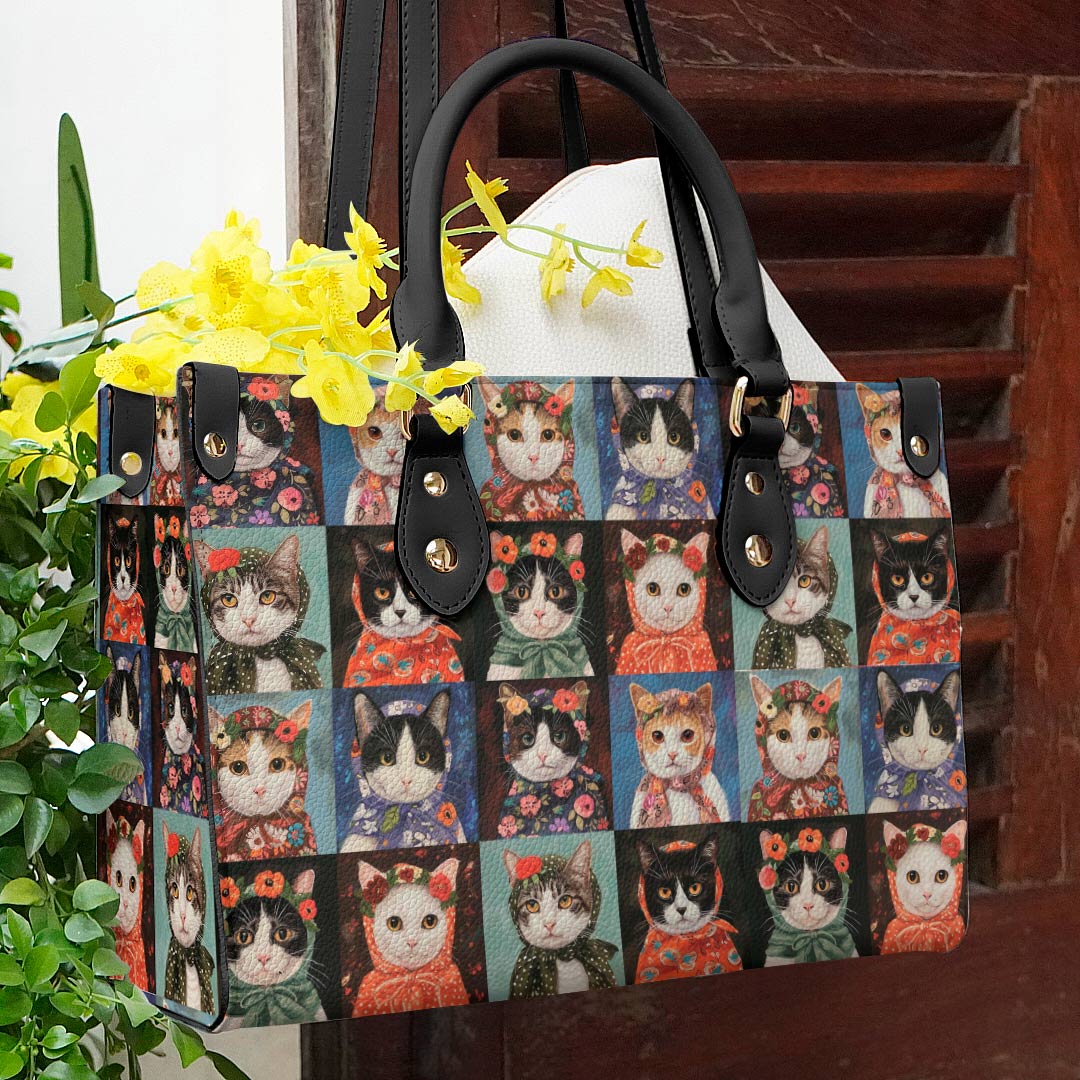 Shineful Leather Bag Cat Leather Bag Shineful Vintage Cats