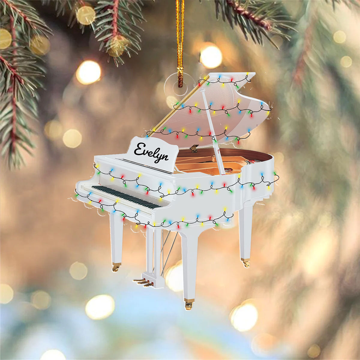 Shineful 2D Acrylic Ornament - Personalized Grand Piano Collection