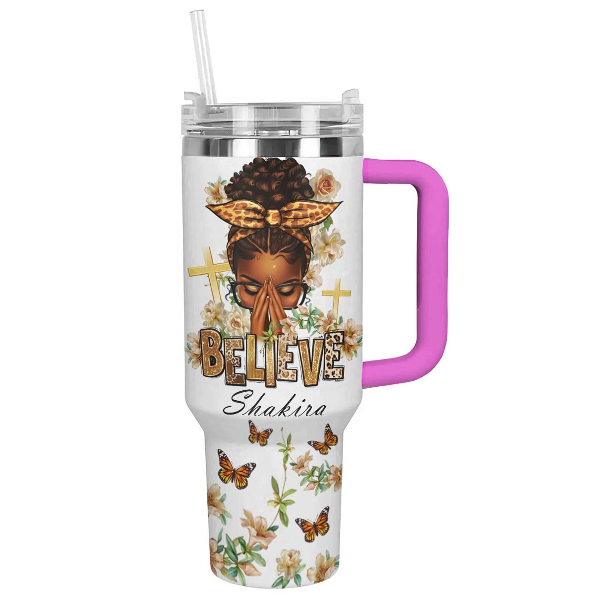 Shiny personalisierter Becher „You Are My Sunshine“ für schwarze Frauen