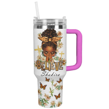 Shiny personalisierter Becher „You Are My Sunshine“ für schwarze Frauen