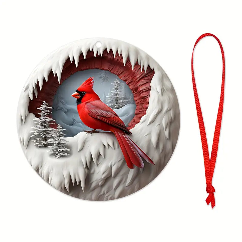 Shineful 2D Acrylic Ornament - Pack Discount Cardinal Christmas