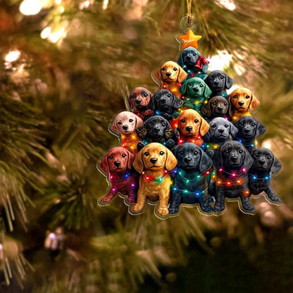 Shineful 2D Acrylic Ornament Cuteness Overload Dachshunds Christmas