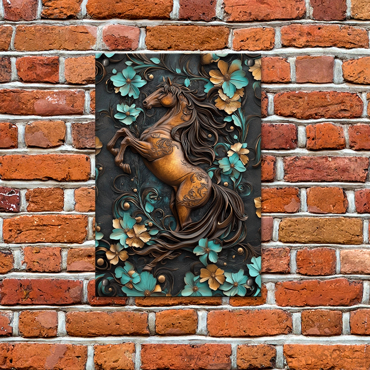 Shineful 2D Metal Sign Horse Ethereal Elegance