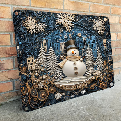 Shineful 2D Metal Sign Frosty Night Cheer