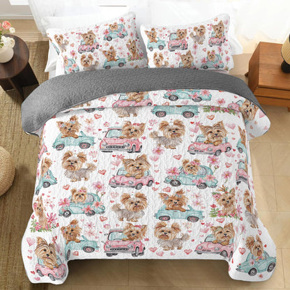 Shineful All Season Quilt 3-Piece Set Yorkie Love