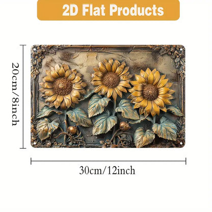 Shineful Metal Sign 2D Vintage Retro Sunflower Delight