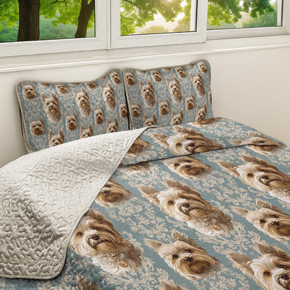 Shineful All Season Quilt 3-Piece Set Yorkie Regal Delight